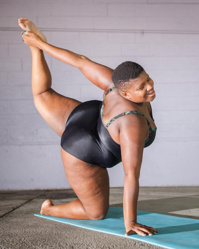Yogi in kneeling dancer