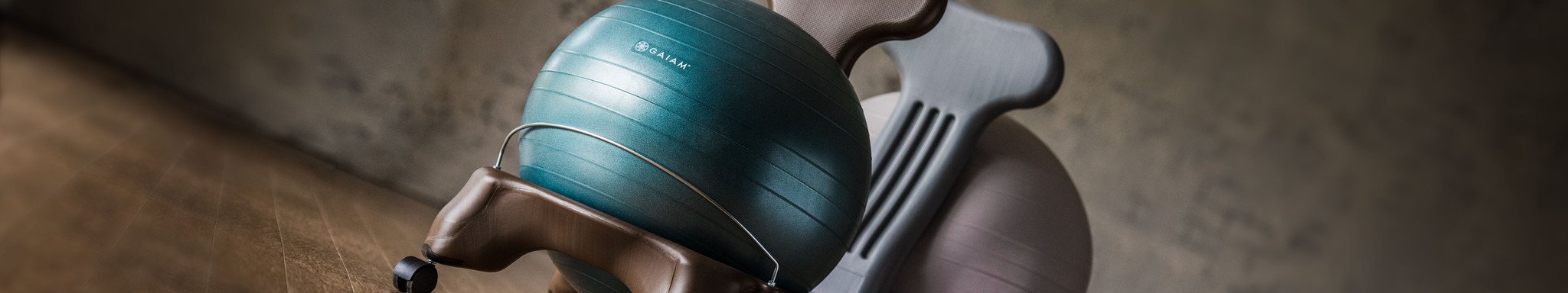 2 balance ball chairs back to back