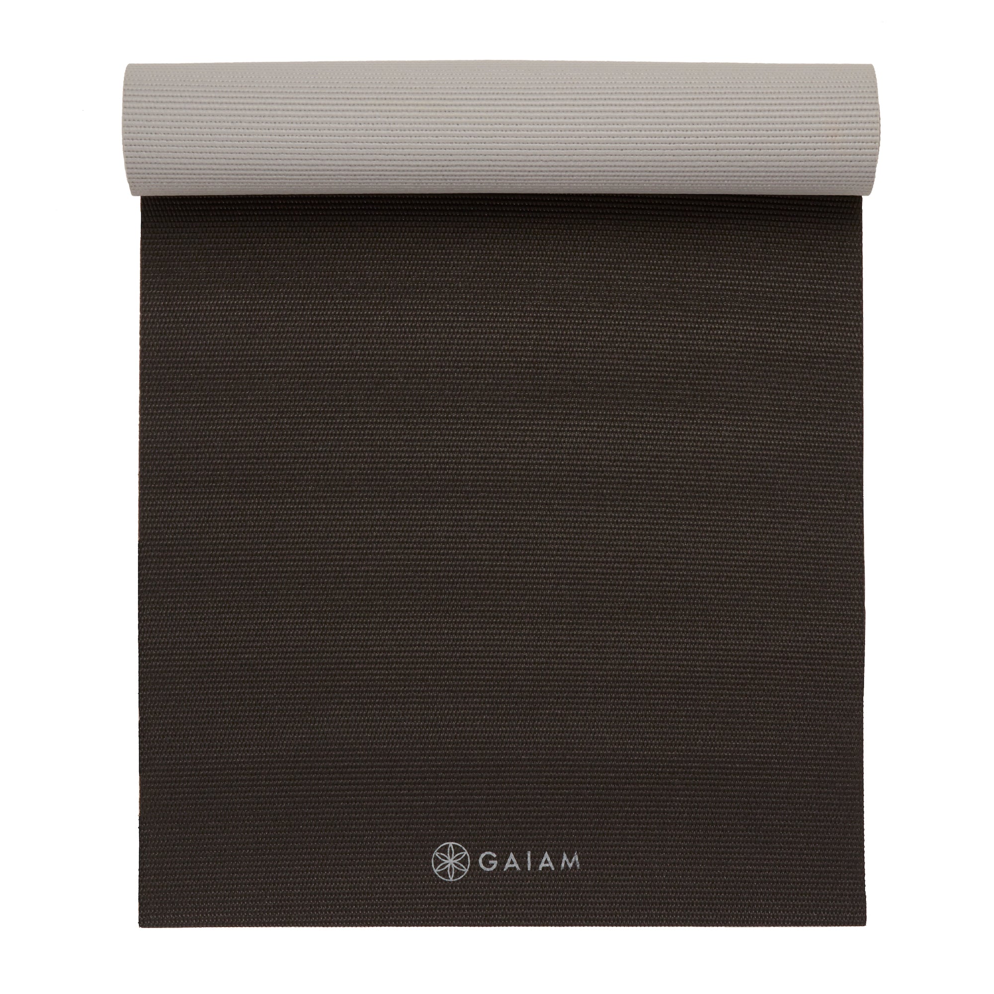 Premium 2-Color Yoga Mats (6mm) Granite Storm top rolled