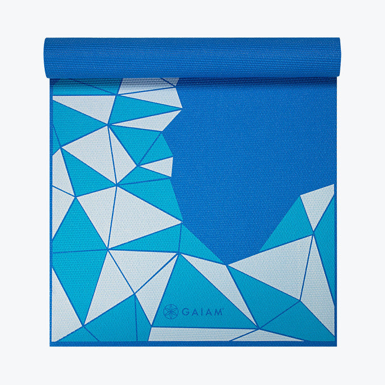 Gaiam Kids Blue Rocket Yoga Mat 3 mm half rolled