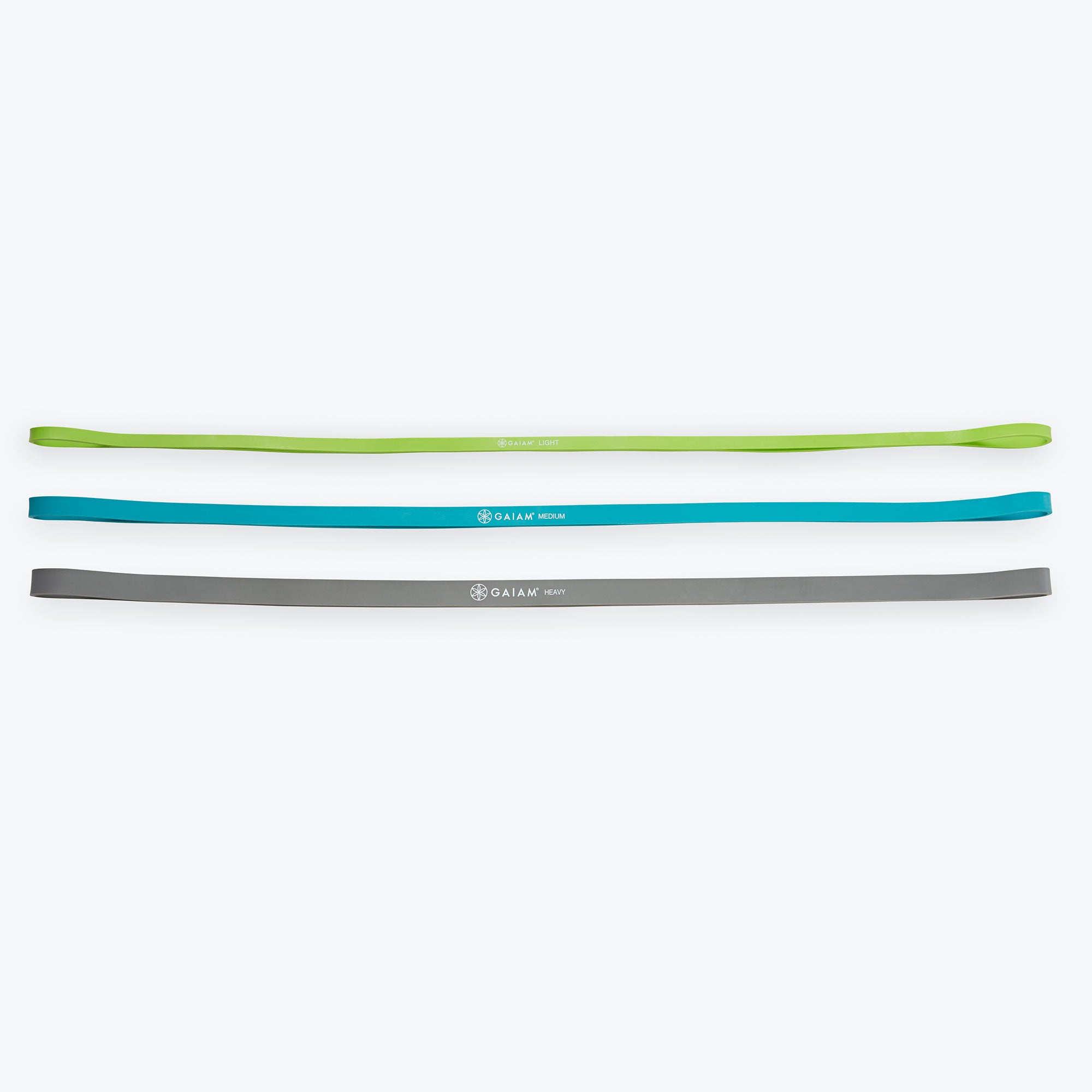 resistance training bands laid out